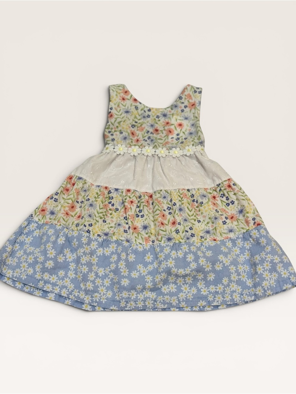 +NWOT Penelope Mack Baby Girl Tiered Floral Daisy Dress 18M Boutique Spring